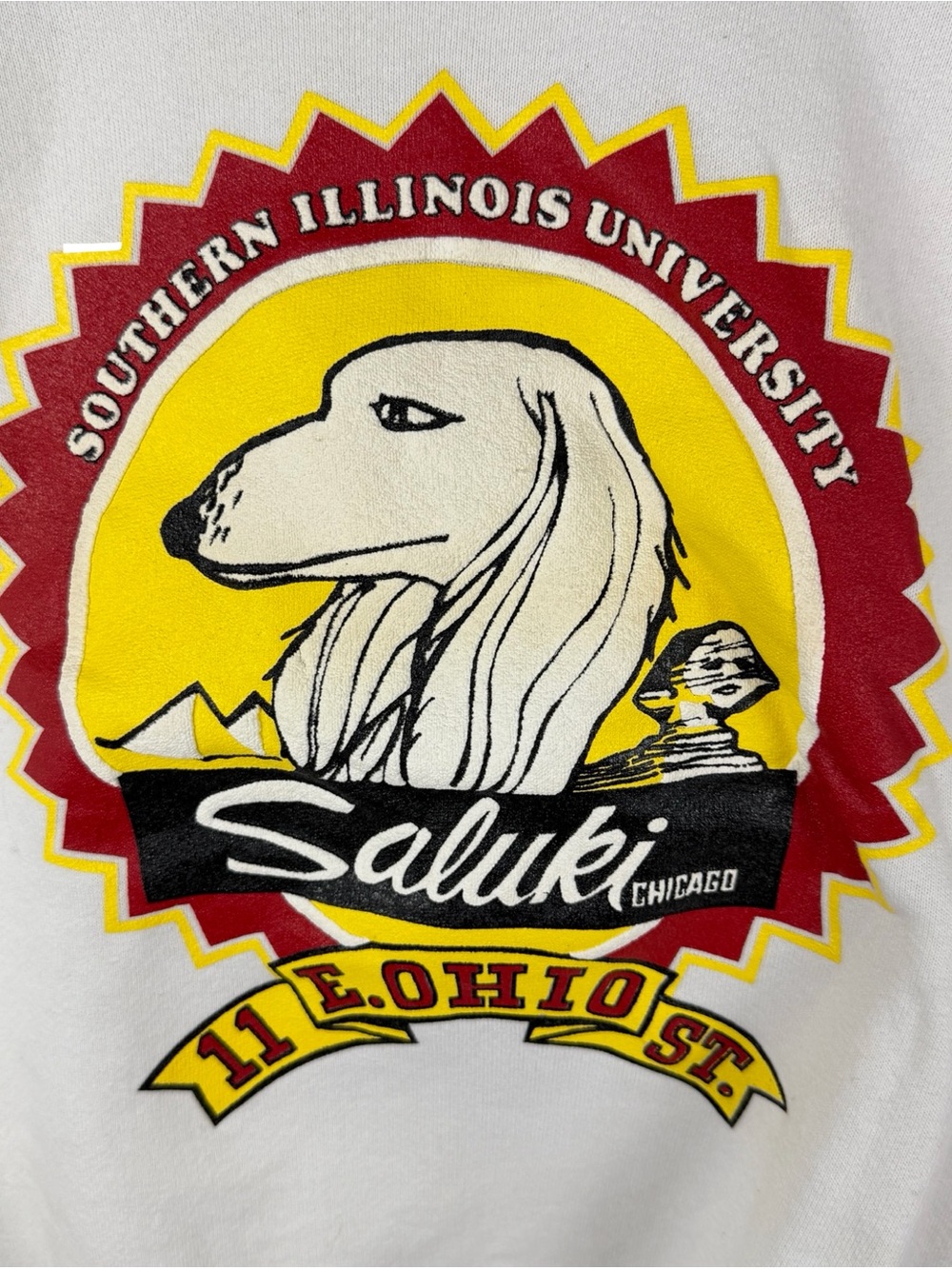 Vintage 80s Southern Illinois University College Pullover Sweatshirt Size L - Picture 3 of 9